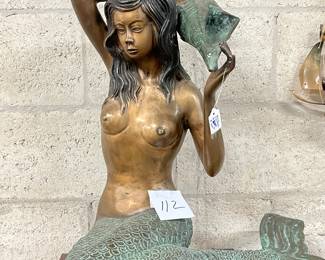 Large Brass or Bronze Mermaid