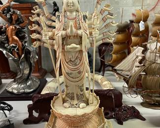 Carved Bone Oriental Figure Immortal 