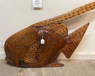 Huge hand carved Pompano from Jamaica 