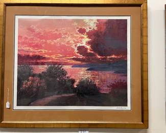 LITTORIO DEL SIGNORE "NUAGES" SERIOLITHOGRAPH