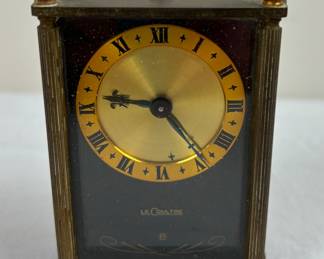 Vintage J. LeCoultre 8 Day Music Alarm Desk Clock