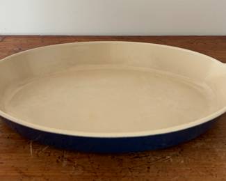 Vintage LE CREUSET France Blue Au Gratin Casserole Dish