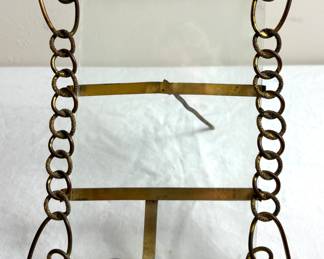 Antique Victorian Brass Chain Links Photo Frame