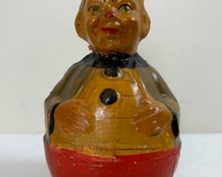 Antique Schoenhut Germany Paper Mache Clown Doll Roly Poly Toy