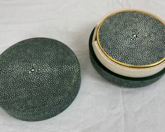 Design By AERIN Faux Shagreen Coaster Set