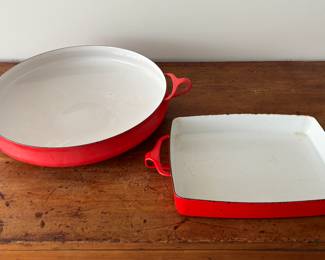 Vintage DANSK Kobenstyle Red Paella Pan & Casserole Dish