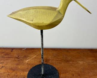 Vintage Folk Art Carved Wood Seagull Shore Bird Sculpture