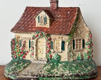 Antique Cast Iron Farm Cottage Doorstop