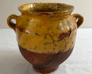 Antique French Faience Pottery Confit Pot