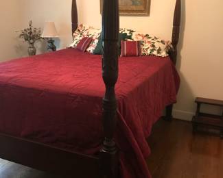 massive four poster with steps