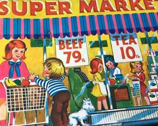 Vintage super market kit. Lots of items in the case , can’t tell if it’s complete🤪