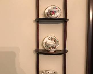 One of a pair of sweet mini cup & saucer displays