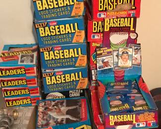 Baseball card boxes...most are empty