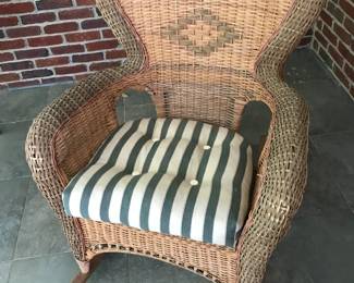 Vintage wicker arm chair