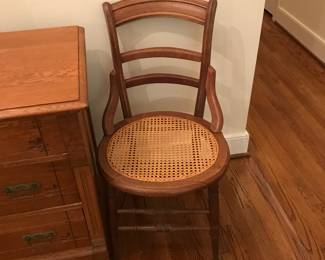 Set of cane bottom side chairs:  some need to be recaned.