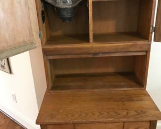 Interior of the refinished hoosier cabinet