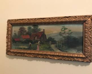 Small detailed landscape...oil on canvas