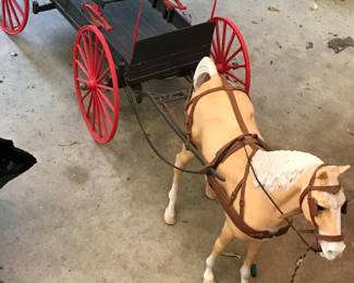 Great vintage horse and wagon 