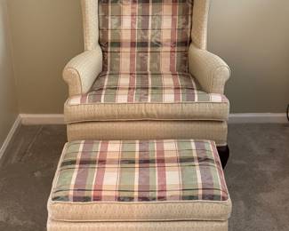 Broyhill Wingback  Armchair & Ottoman