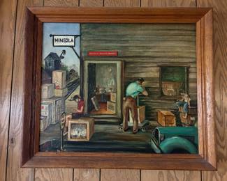 Original oil painting done by homeowner