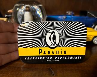 Penguin breath mint tin