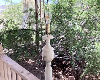 Marble tall table lamp