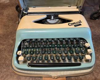 Vintage typewriter in case