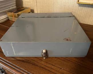 Vintage metal document box