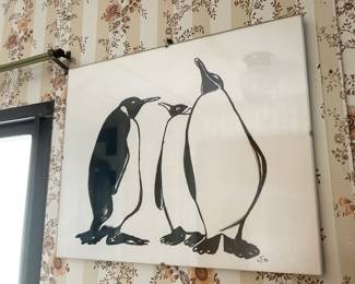 Penguin wall art