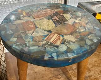 Epoxy table w/stones