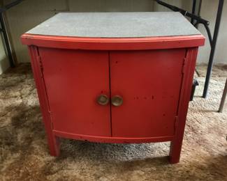 Vintage record cabinet pair