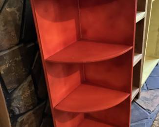 Orange corner shelf