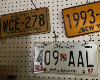 1973 Arizona & a984 Maryland license plates