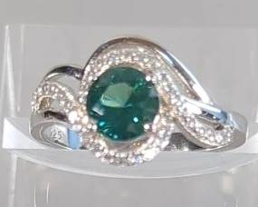 Oval Paraiba Color Change Designer Ring - 925 Silver - Size 9
