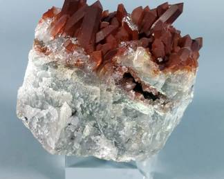 Tangerine Quartz Crystal Display Cluster