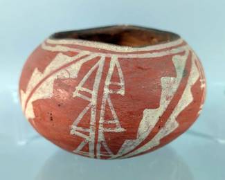 Native American Historic Acoma Pottery Bowl - 3.75"