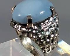 Owyhee Opal Ring - 925 Silver, Size 8