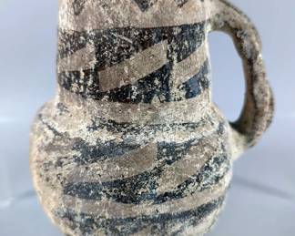 Small Prehistoric Anasazi Snake Handle Jug, Believed To Be Circa 1200 AD - 4.5" Tall