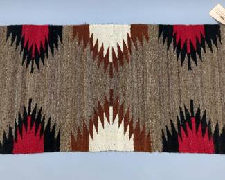 La Posta Navajo Indian Rug - 37" x 18.25"