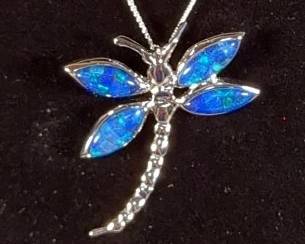 Boulder Opal Sterling Silver Pendant With 20" Sterling Silver Chain