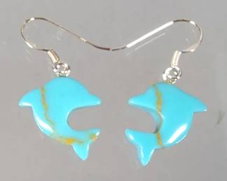 Sterling Silver Dolphin Earrings