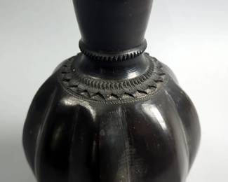 Carved Argilite Vase - 11" Tall