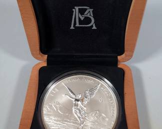 2020 Mexico 1 Kilo Silver Libertad In Capsule And Wood Display Box