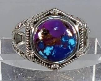 Spiny Oyster Ring - 925 Silver, Size 8