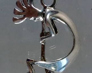 Large Sterling Silver Kokopelli Pendant