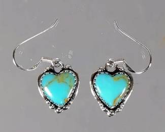 Sterling Silver Heart Shaped Earrings