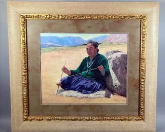 Kenneth M. Freeman "There Is No Easy Way" Signed And Numbered, Framed And Matted Under Glass Art Print, 33" x 29.5"