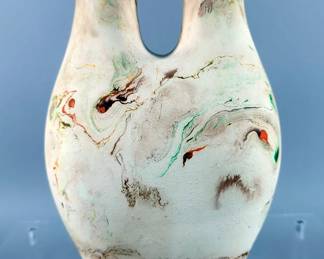 Early Nemadji Pottery Wedding Vase, 10.5"