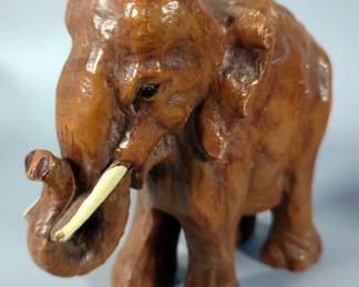 Vintage Resin Elephant Parade Sculptures, Qty 4, 5.25", 4.5" And 3.25"