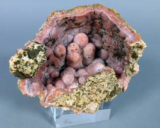 Pink And Red Chalcedony Geode